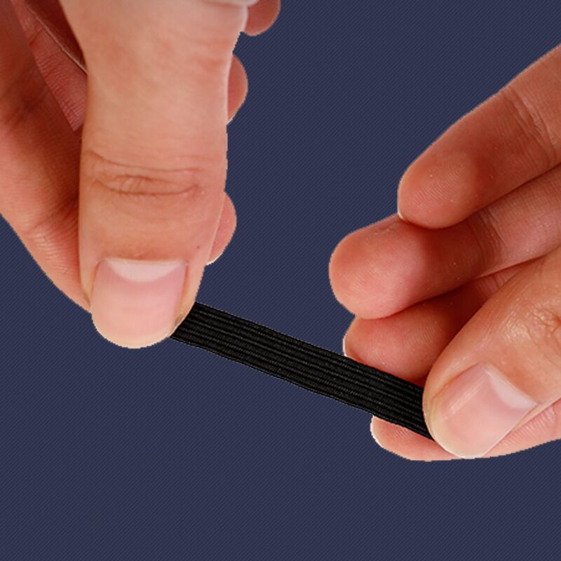 Cinta elástica para mascarilla, banda blanca de 5m de ancho y 3-15mm para cinturón de licra, costura, cinta, Material de costura flexible para pantalones cortos