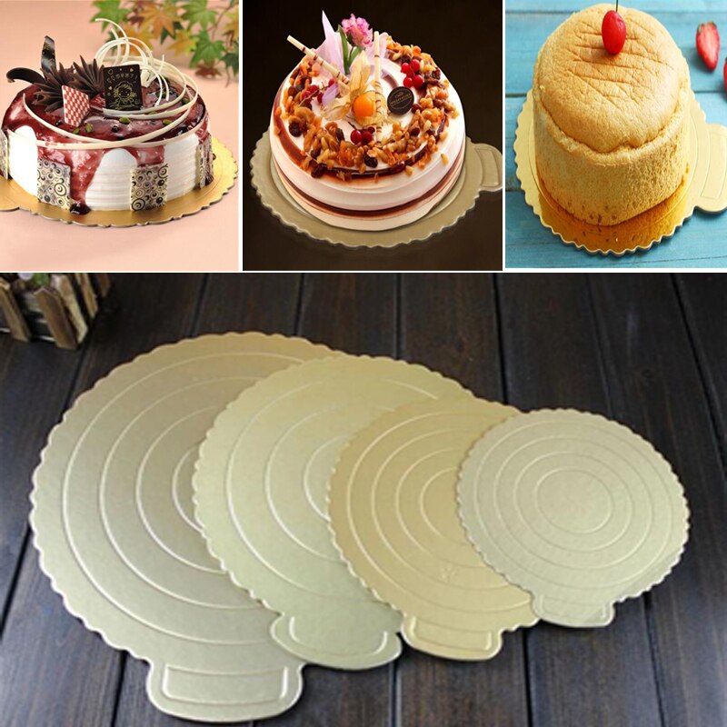 Mousse de tablas para tortas Base de papel para colocar magdalenas bandeja de oro pastel placa Base de papel pastel estera para hornear decoraciones de la torta pastel de herramienta