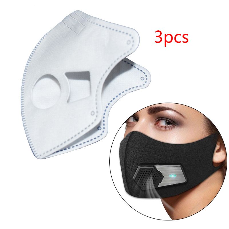 3 stk aktivt kulfilter til smart elektrisk anti støv ansigtsbeskytter skjold