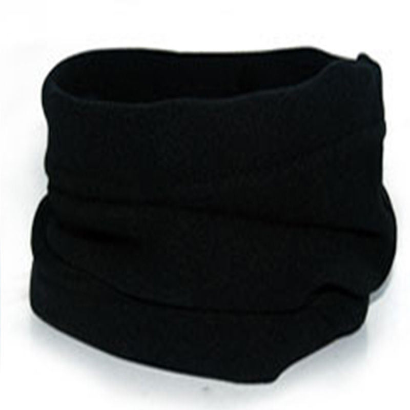 Winter Essential Unisex Polar Fleece Neck Men and Women All Appropriate Headband Wrap Shawl Scarf 9 colors: Black