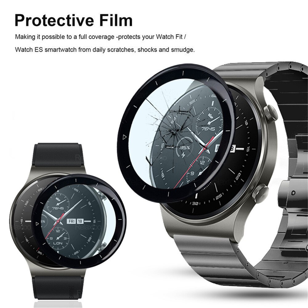 Voor Huawei Horloge Gt 3 Glas 3Pcs 9D Gebogen Zachte Beschermende Glas Huawey WatchGT3 46Mm GT3 42Mm smartwatch Screen Protector Film