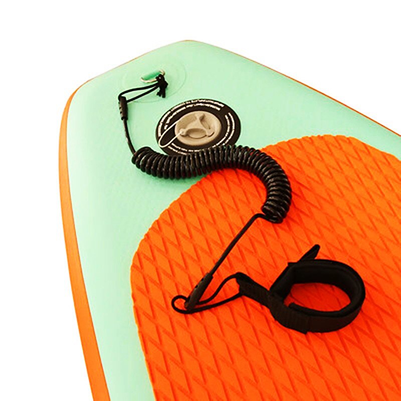 1.6m knöchelleinen zum surfen, elastische, aufgerollte stand-up-paddle-board-beinleinen, surfbrett-knöchelleinen
