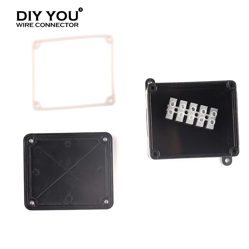 Outdoor Waterproof Electrical wiring Junction Box IP68 41A/450V With Terminal Can Cut Holes Connection Cable Wire Connector