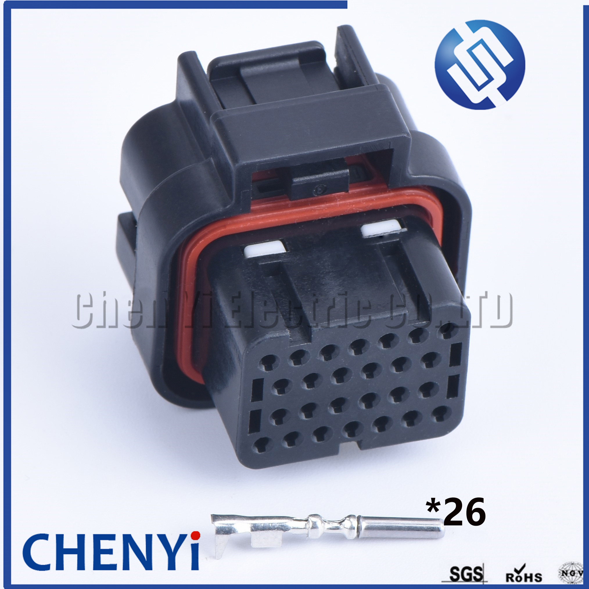 26 pines 3- 1437290 -7 1473416 -1 SUPERSEAL 3/4/5/6 ranuras eléctrico hembra o macho Cable PCB recto a conector de placa enchufe ECU: Verde militar