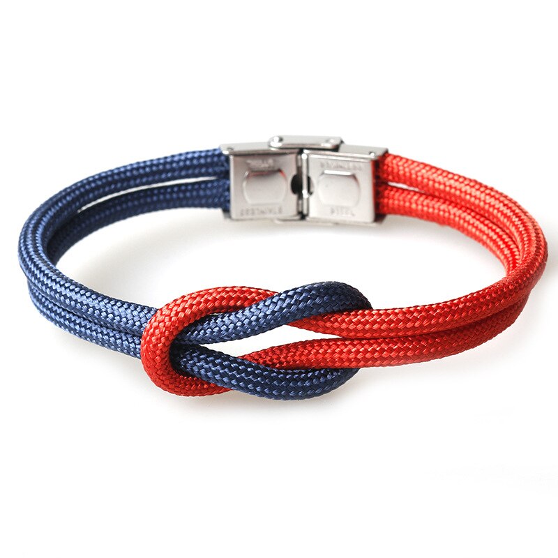 Trend Charm Paraplu Touw Gevlochten Armband Mannen Homme Femme Roestvrij Stalen Gesp Handmatige Diy Paar Armbanden Voor Vrouwen: 648