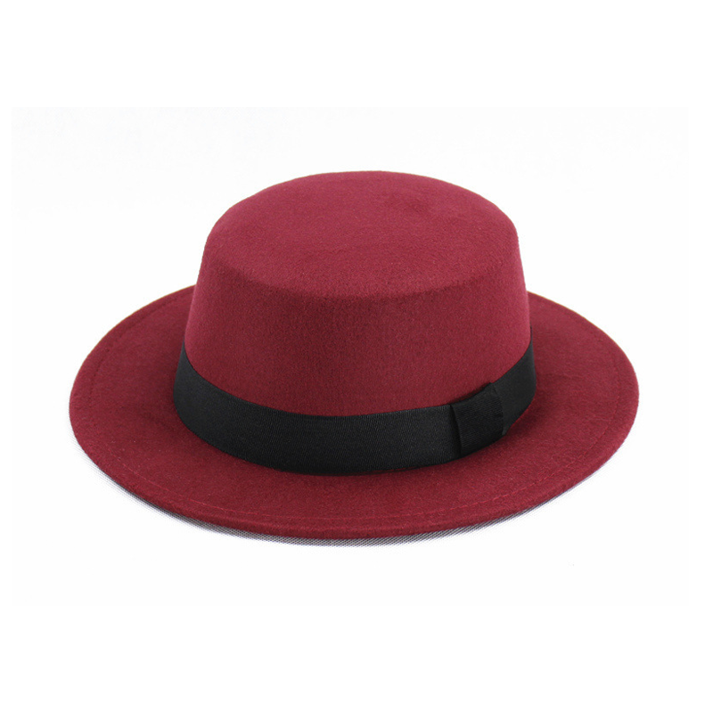Hats Caps European Woolen 9 Colours Gentleman Women Men Ladies Fedoras Solid Top Fowler Jazz