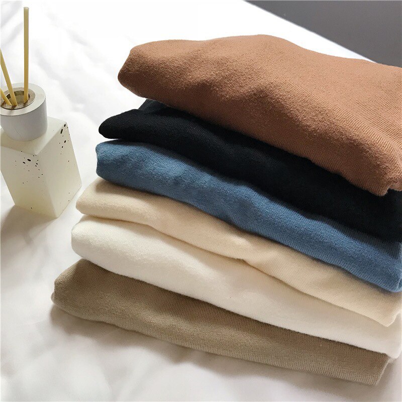 Jumper Winter Korean Sweaters Women pullovers Autumn knit Solid color Crimped loose long-sleeved wool-blend sweaters female