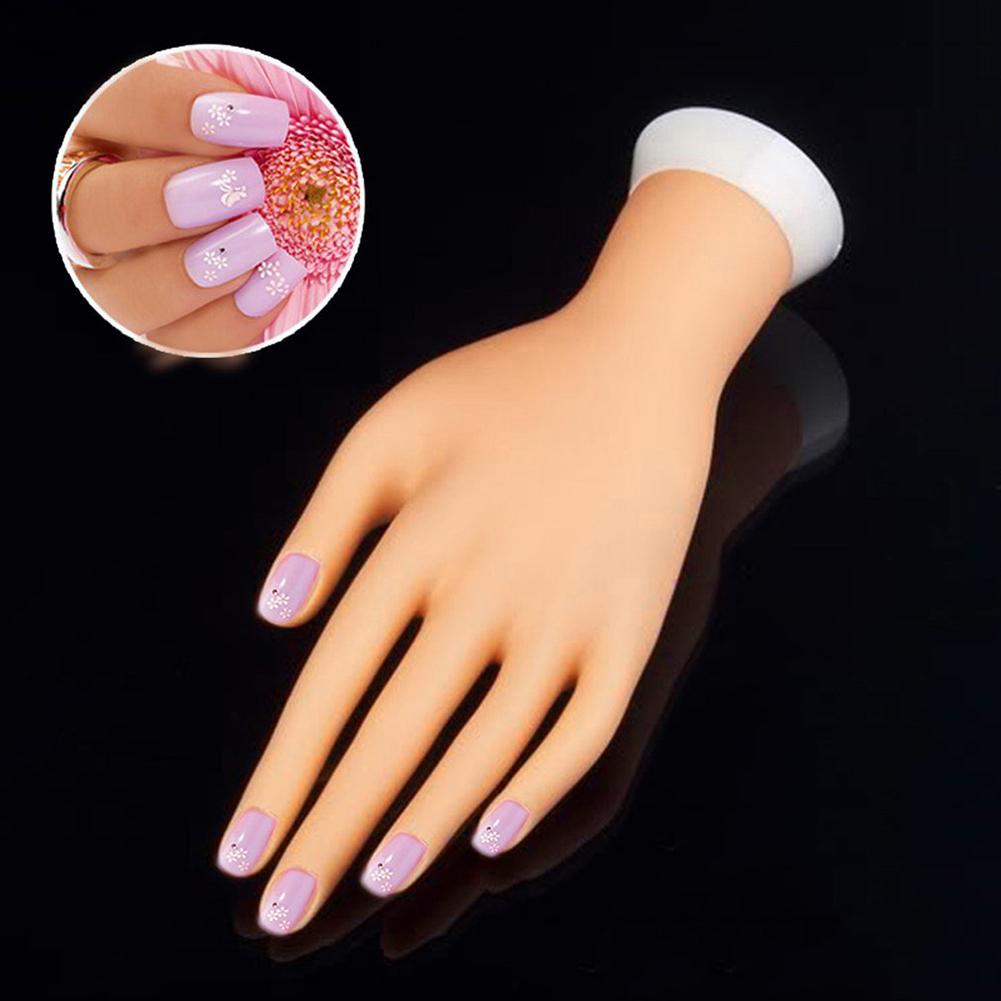 Buigbare Tafel Mount Zachte Manicure Praktijk Model Nail Art Training Faux Hand Herbruikbare Praktijk Hand Mannequin Hand Nail