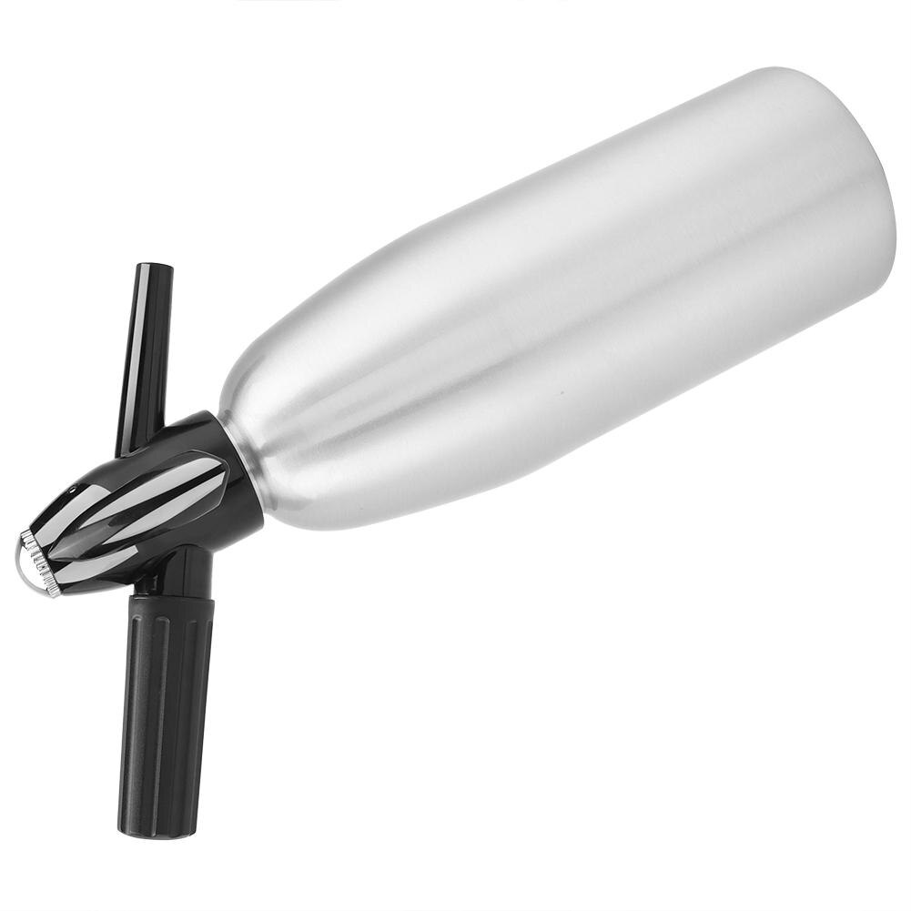 Manuell 1l sodavatten  co2 dispenser vattenbubbla generator kall dryck cocktail soda maskin aluminium bar diy soda maker
