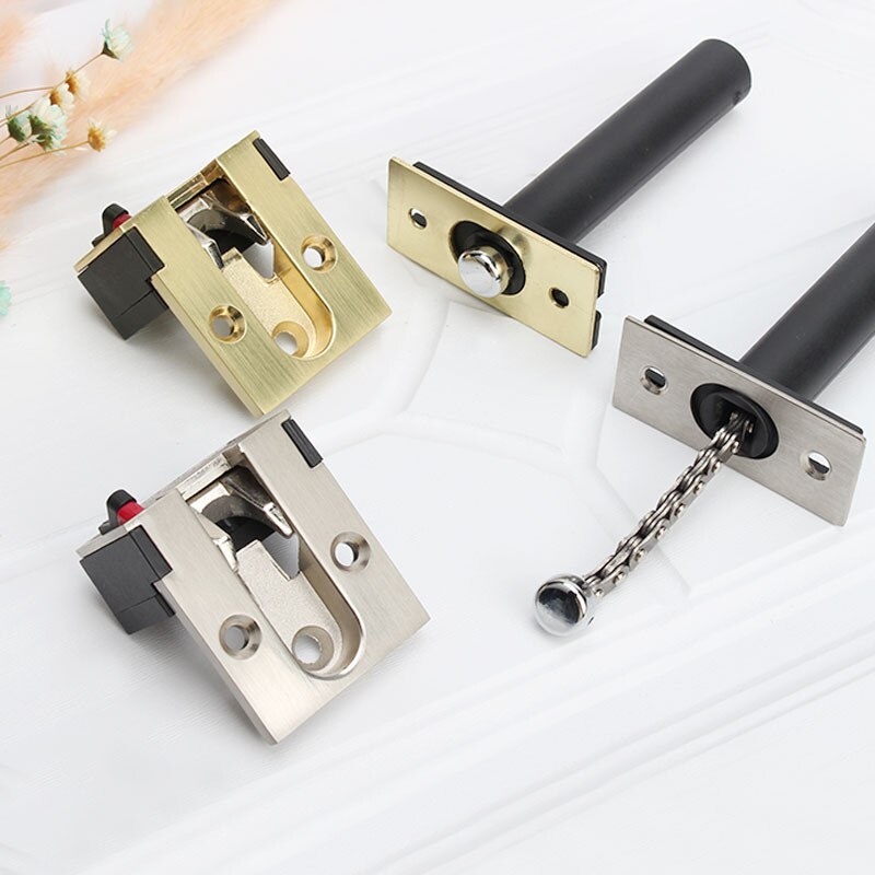 Porte d'hôtel, chaîne de sécurité cachée, bouton antivol Invisible, boulon de porte, fourrure