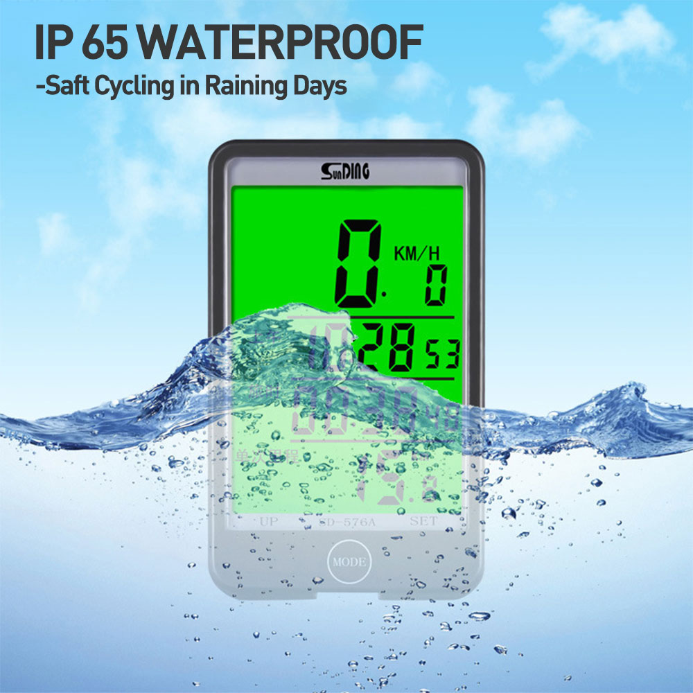 Bicycle Speedometer Digital Bike Computer Smart Back Light Multifunction Waterproof Big Display Sports Wireless