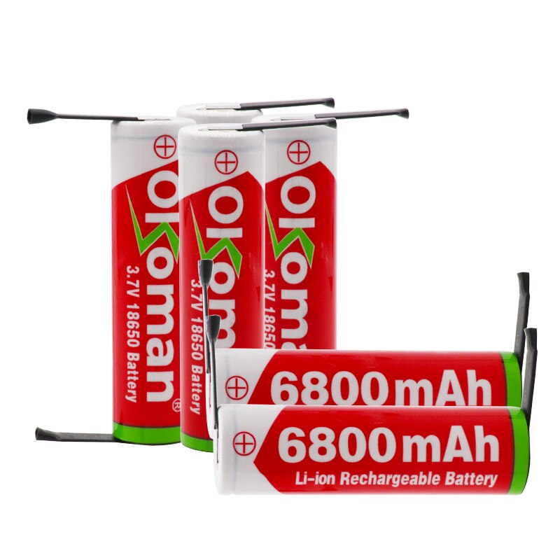 100% Original 3.7v 6800mah 18650 Lithium Rechargeable Battery For battery pack power tool Flashlight batteries
