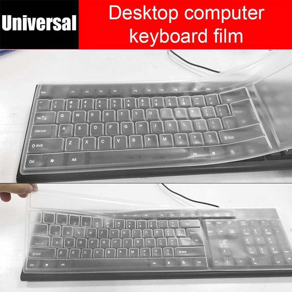 Universal klar tastatur skin protector silikone cover til pc computer desktop d