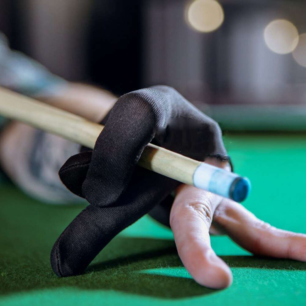 2 stück dreifinger-snooker-billard-queue-handschuhe aus lycra-gewebe mit stickerei für die linke hand, offenes billard, fitnesszubehör