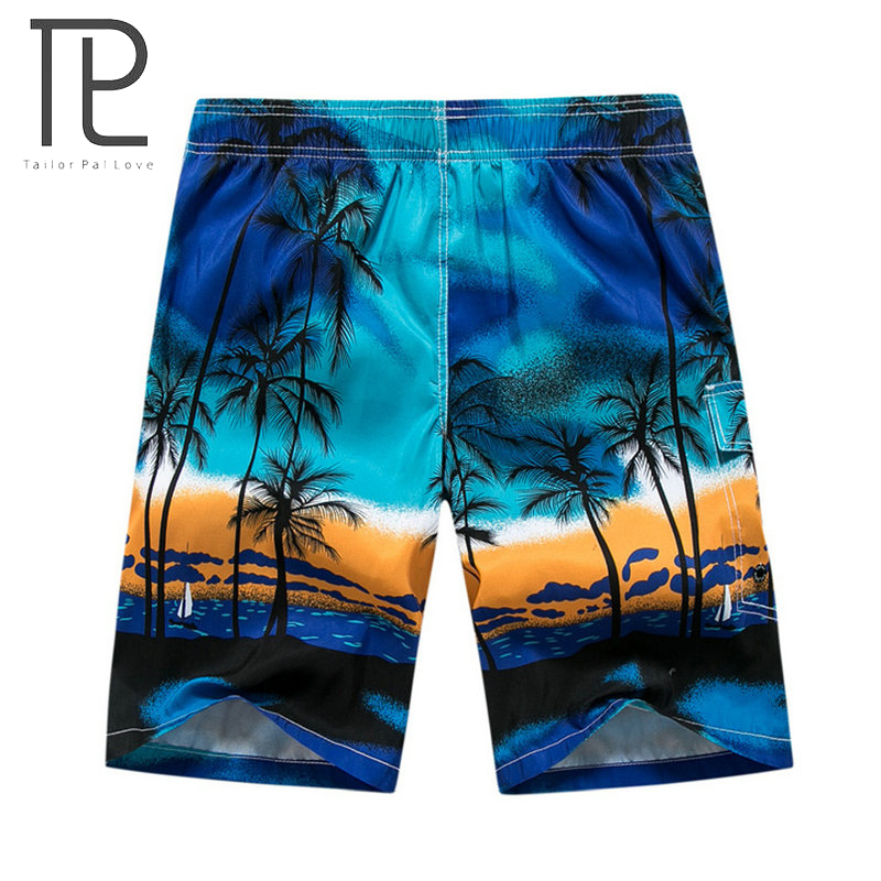 Hawaiian Shorts M-6XL degli uomini di Estate Più Il Formato Mens Beach Shorts Palma di Stampa Freddo Maschile Quotidiano Shorts Allentato Rilassato