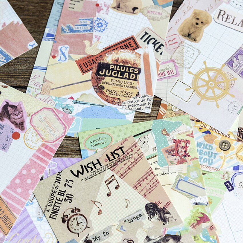 30Pcs/lot Kawaii Collage time postcard Set Greeting Card Envelope Birthday Card DIY