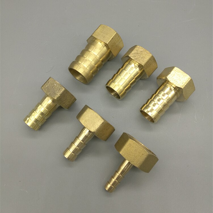 Raccordo per tubo flessibile in ottone 6mm 8mm 10mm 12mm 19mm Barb Tail 1/8 "BSP filetto femmina connettore rame giunto accoppiatore adattatore