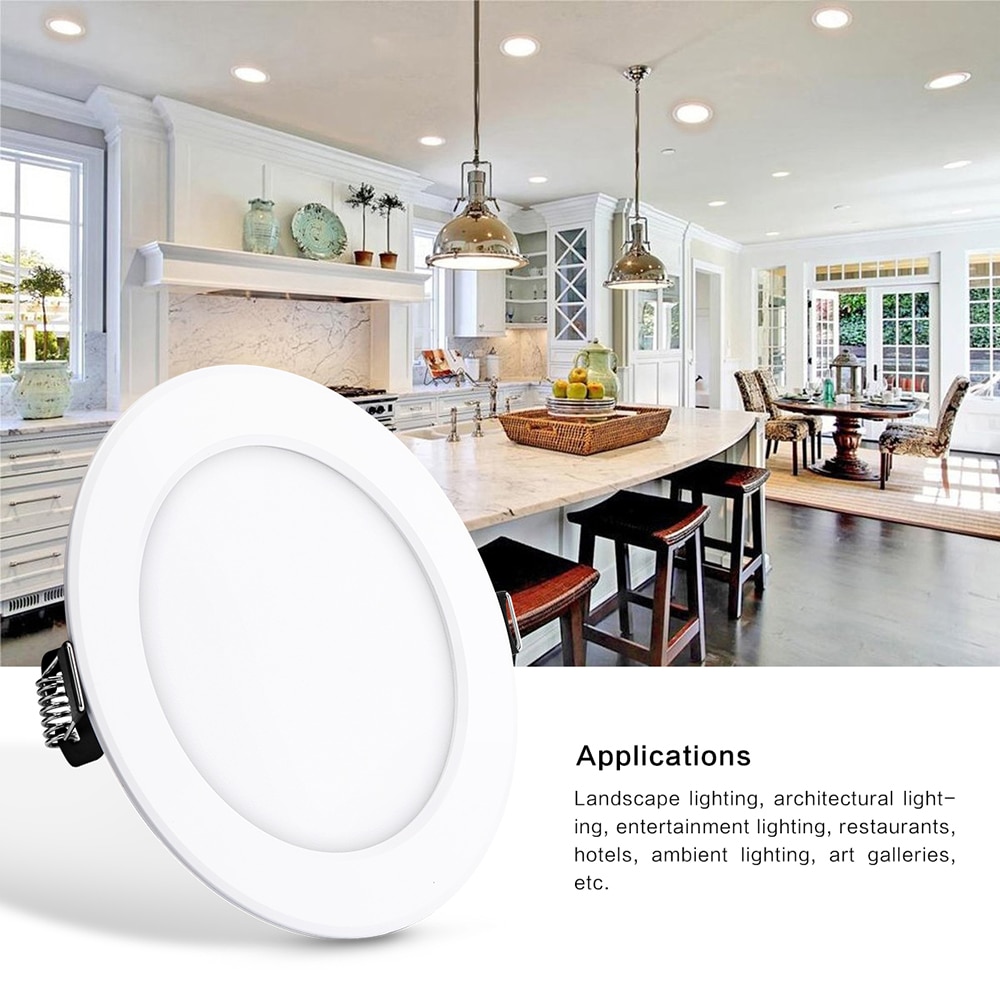 18W Round RGB LED Panel Light Concealed Recessed Ceiling Lamp Downlight with Remote Control AC 85-265V LED panel light