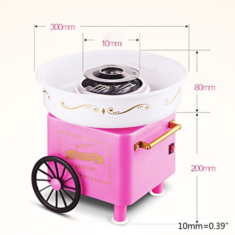 Nostalgia Trolley Cotton Candy Machine Mini Candy Floss Maker Home Use 517C