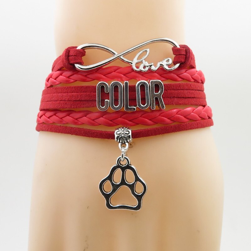 Infinity Liefde Maine Coon Kat Mom Armband Pet Charm Vrouwen En Mannen Armbanden: Red