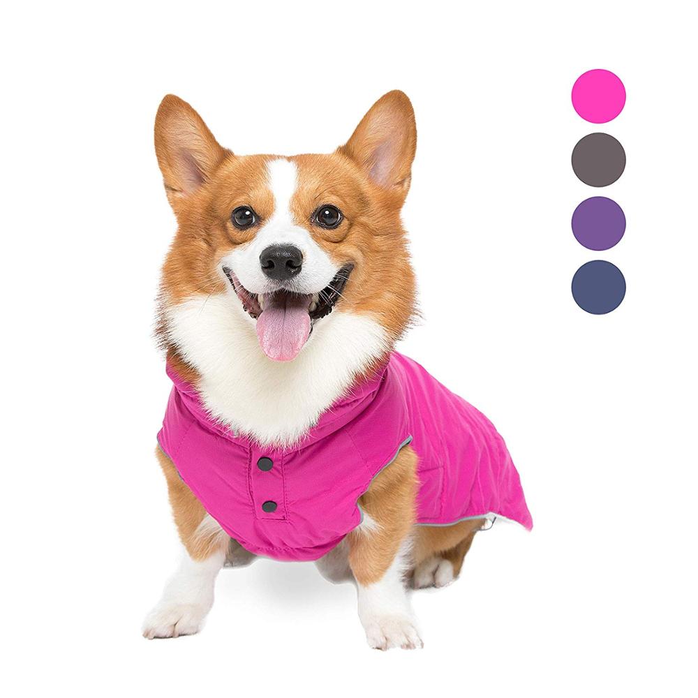 Autumn Winter Pet Clothes For Dog Waterproof Hooded Jacket For Dogs Warm Outdoor Jacket For Chihuahua Small Medium Dogs: pink / XXL