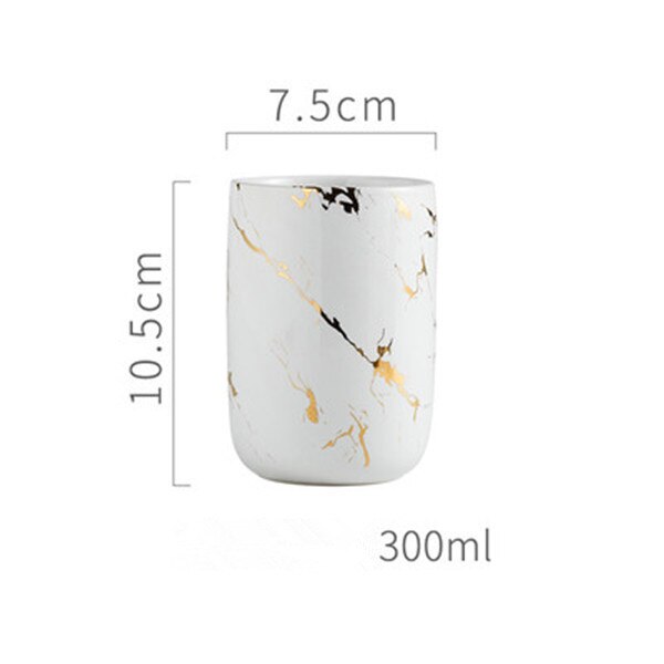 Luxe Keramische Badkamer Accessoire Set Marmeren Zeepdispenser Pomp Fles Thuis Paar Mondwater Cup Zeepbakje Wassen Gereedschap: white cup