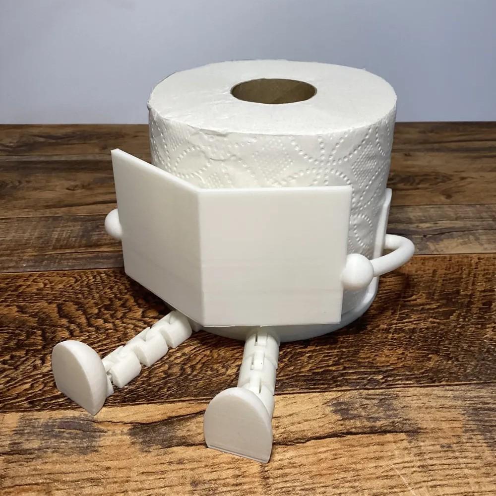 Novelty Toilet Paper Roll Stand 3d Printing Sitting People Paper Towel Holder Home Decoration Ornaments Bathroom Accessories: Yellow