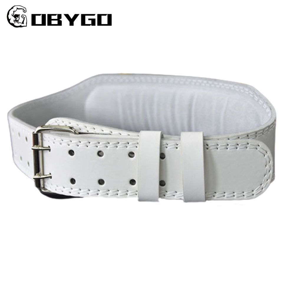 Gobygo Lederen Gewichtheffen Riem Power Gym Fitness Crossifit Training Gewichtheffen Riem Halter Barbell Taille Ondersteuning