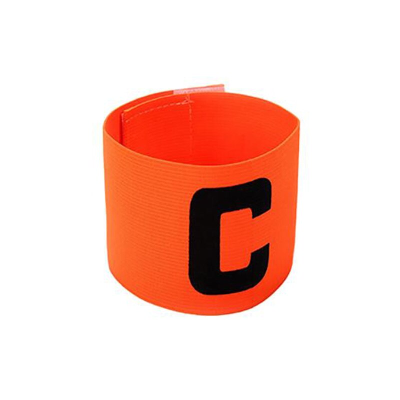 1 stück fußball-kapitäns-armbinde mit c-schriftzug, teamleiter-armbinde, flexibles nylon, unisex: Orange