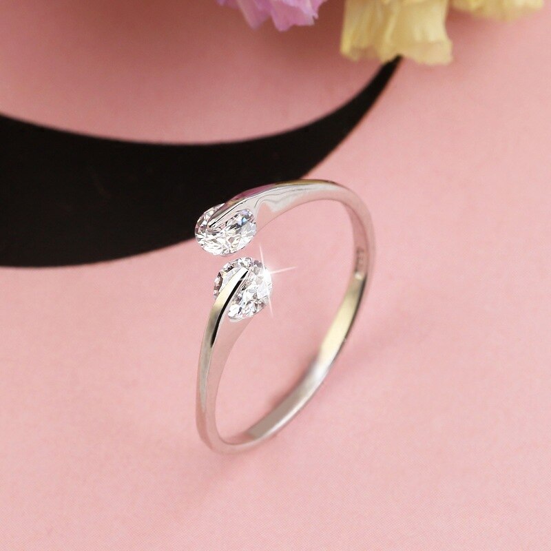 Mode Open Cirkel Ring Voor Vrouwen Meisjes Luxe Verstelbare Goud Zilver Plated Bruiloft Ring Vriend Sieraden Accessoires