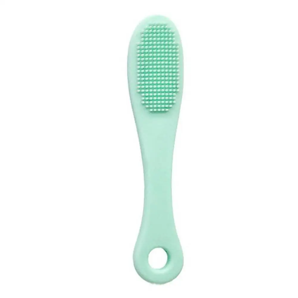 Dog Cat Finger Toothbrush Pet Soft Finger Nose Blackhead Cleaning Brush Silicone Dog Cat Wool Brush Pet Dog Accessorie: light green