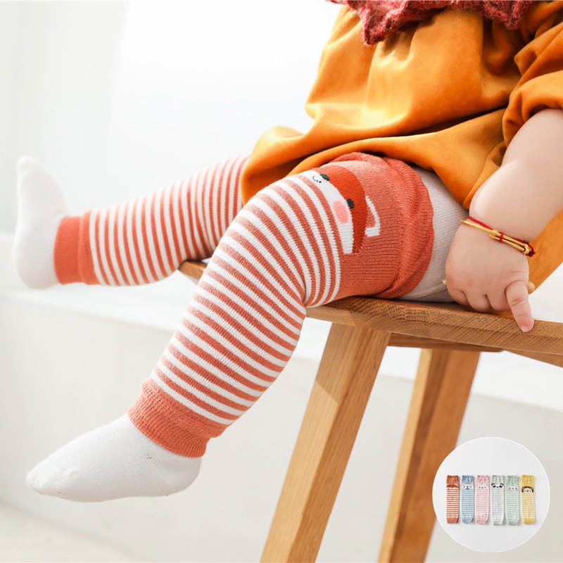 Baby Beenwarmers Voor Meisjes Cartoon Katoenen Sokken Kinderen Gestreepte Slang Kruipen Kniebeschermers Gebreide Leggings Winter Zachte Sok