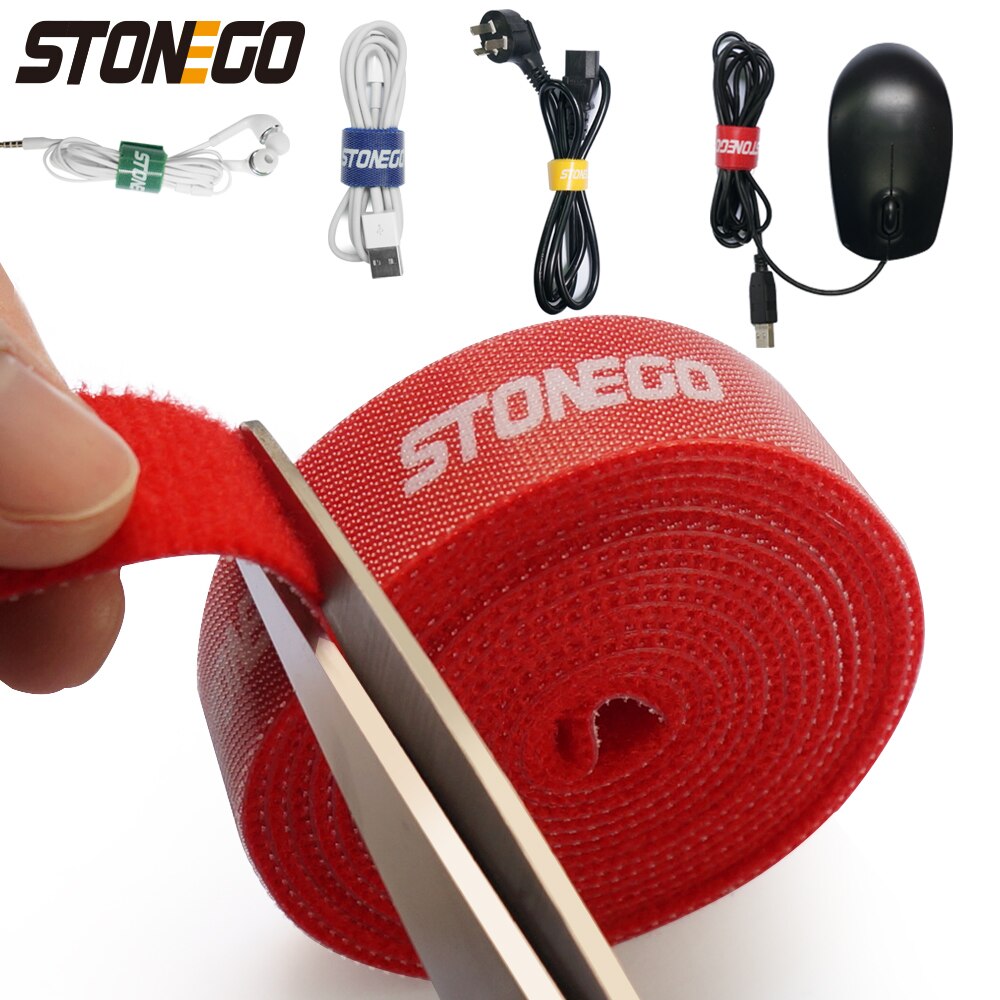 Stonego Usb Kabel Winder Kabel Organizer Ties Muis Draad Oortelefoon Houder Hdmi Cord Gratis Cut Management Telefoon Hoop Tape Protector