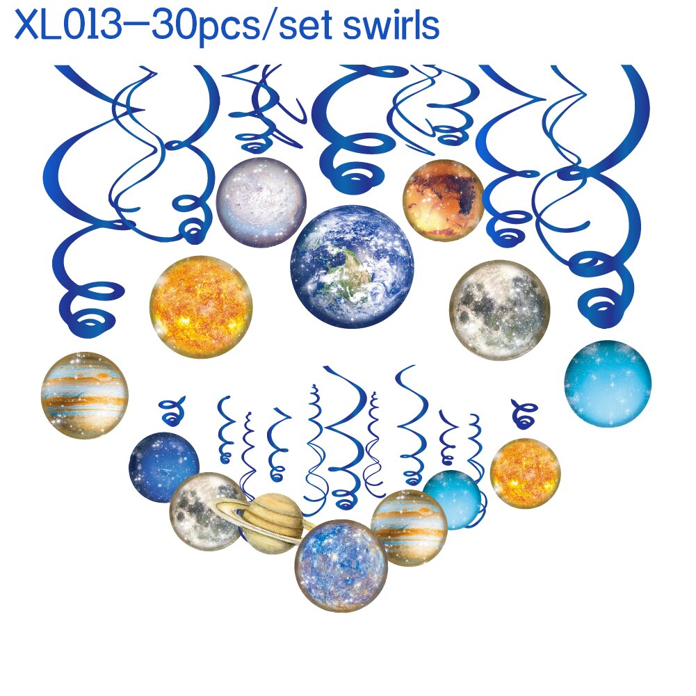 Universe Outer Space Astronaut Rocket Galaxy Theme Paper Photobooth Props Boy Planet Baby Shower Birthday Party Decorations: XL013