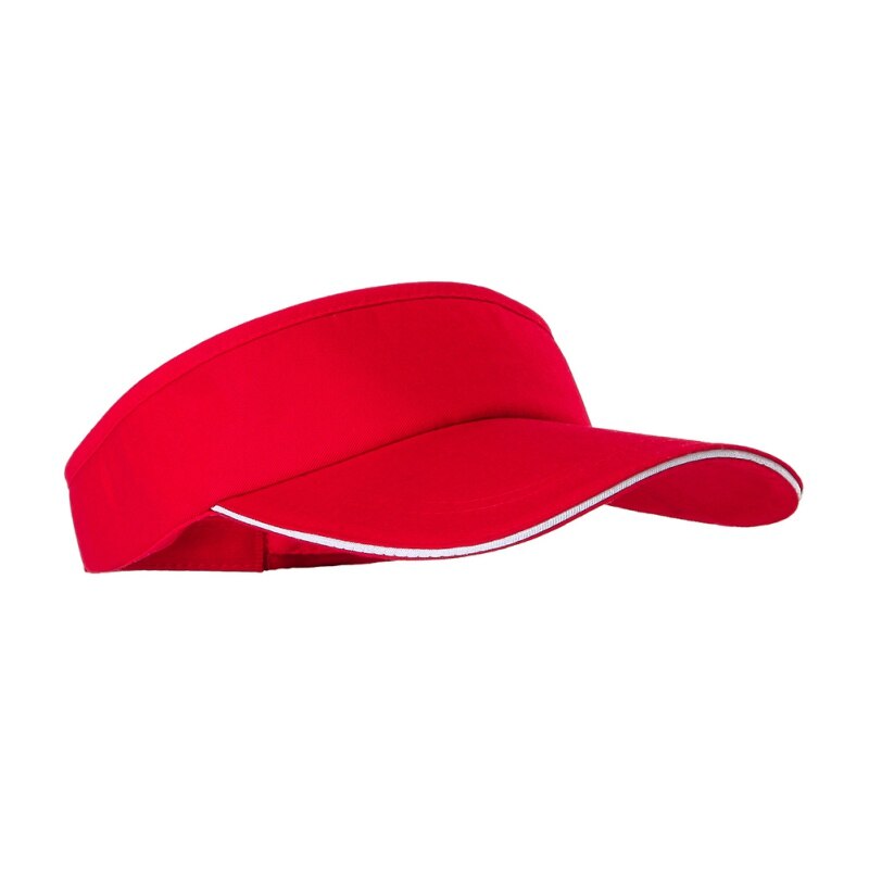 casquette couleur unie hommes et femmes sport Tennis casquette pas Top visière Tennis plage chapeau Sports de plein air: Rouge
