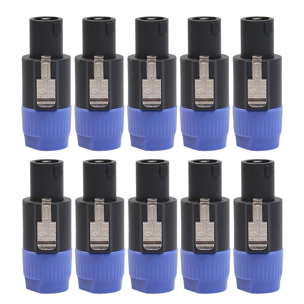 10 stücke Lautsprecher Audio Kabel Stecker Adapter 4-polig 4pin nl4fc Ohm Stecker Zubehör Ersatz für Verstärker: WHITE