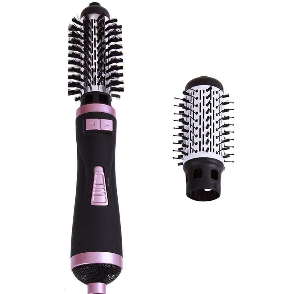 2 in 1 hårtørrer 360 automatisk rotation kold luft hårtørrer krøllet glat hår kam føntørrer hastighed justerbare styling værktøjer