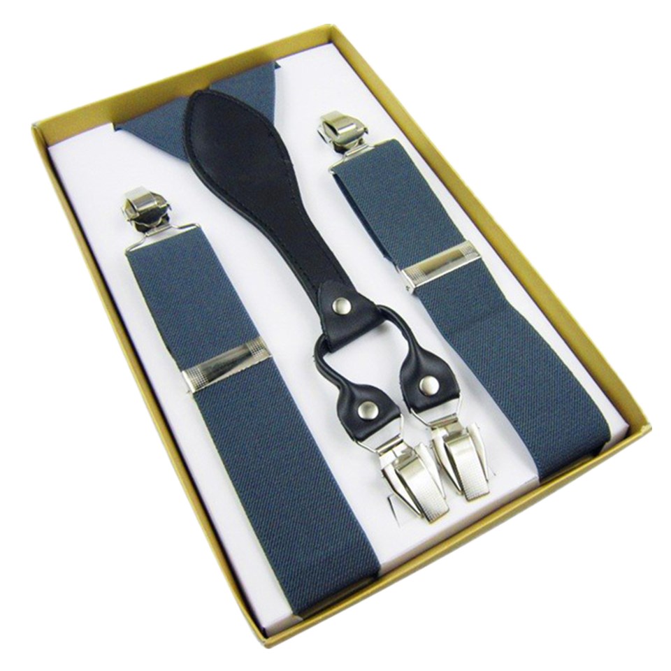 Mens Suspenders Leather Button End Elastic Tuxedo Y Back Suspenders Pant Braces for Men tirantes hombre para pantalones