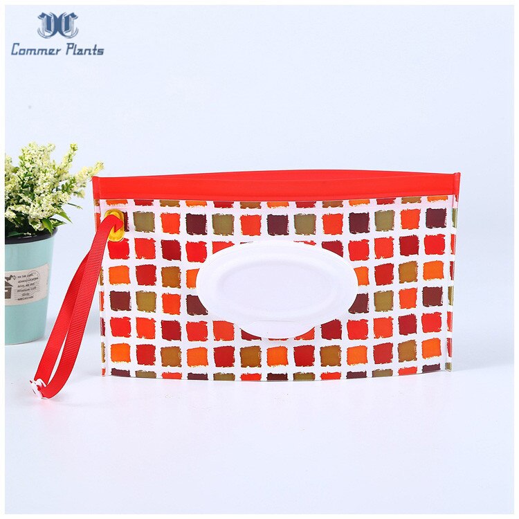 Natte Doekjes Tas Clamshell Cosmetische Pouch Clutch en Schoon dragen Snap-strap Doekjes Container Doekjes Milieuvriendelijke Tissue dozen