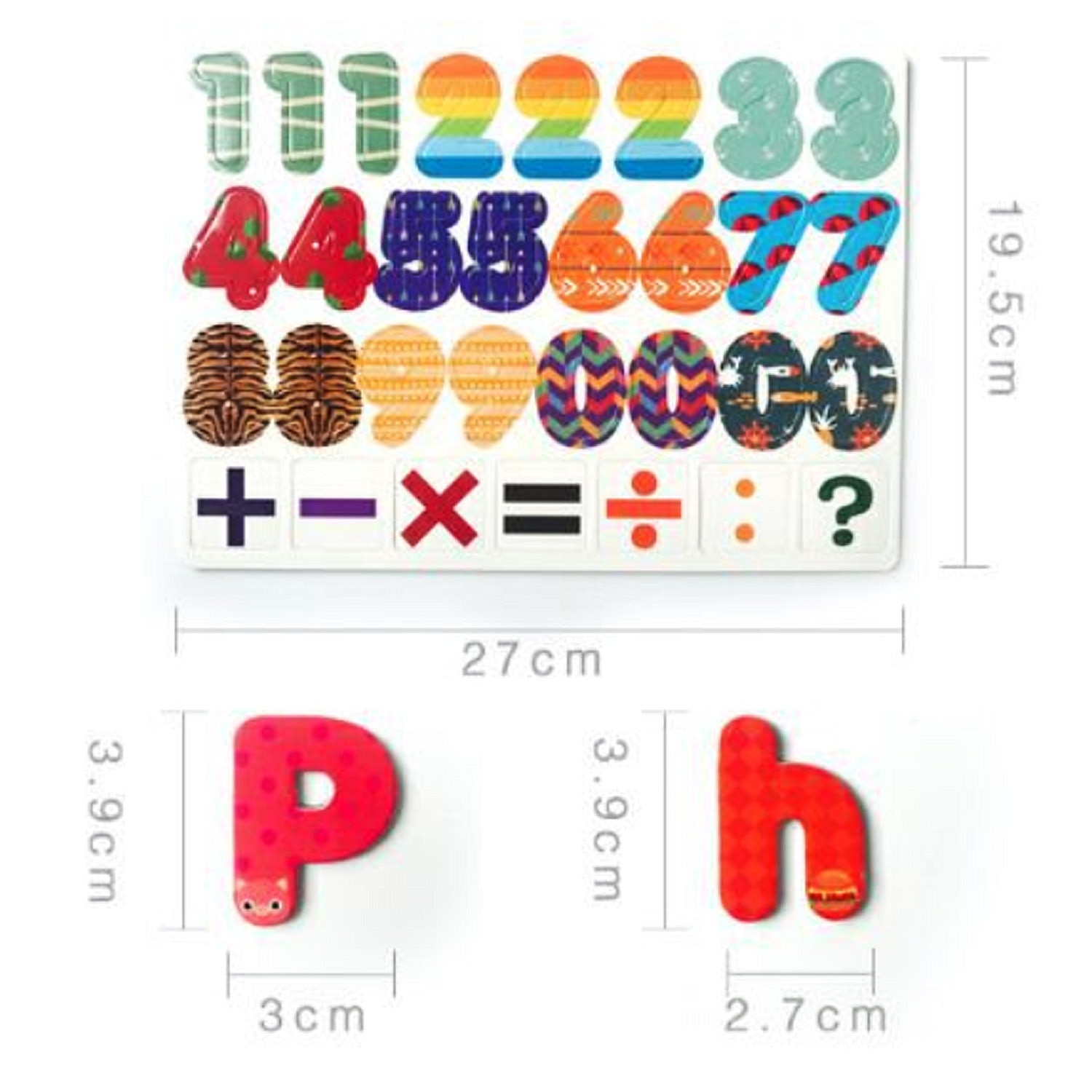 4 Set Fridge Magnet Magnetic Learning Letters + Numbers + Clock + Puzzle Blocks Style Fridge Decor Educational Toddlers Toys