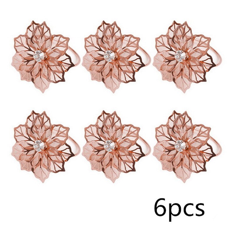 6 stück von hohl Serviette Ring halterung Serviette schnalle Gestell exquisit hause Serviette Halfter dekoration geeignet für hochzeit, Christma: hellgrün
