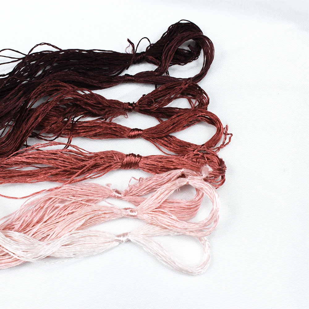 8 sztuk nici robić haftowania ręcznie haftowane nici jedwabne Spiraea jedwabne linie: lekki pomarańczowy