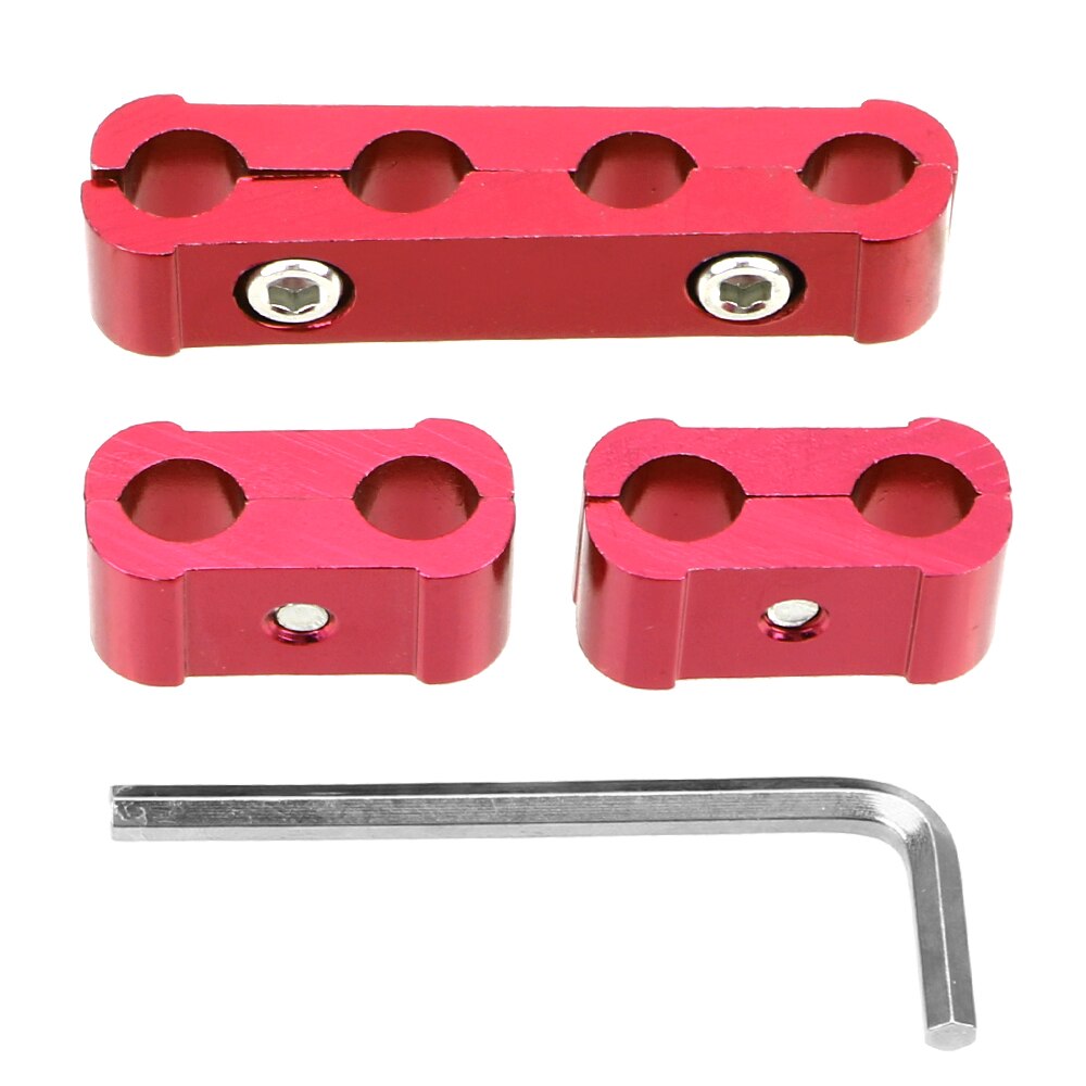 LEEPEE – Kit de pièces de rechange pour voiture, 8mm, 9mm, 10mm de diamètre, pour moteur, bougie d'allumage, séparateur de fils universel, 3 pièces: Red