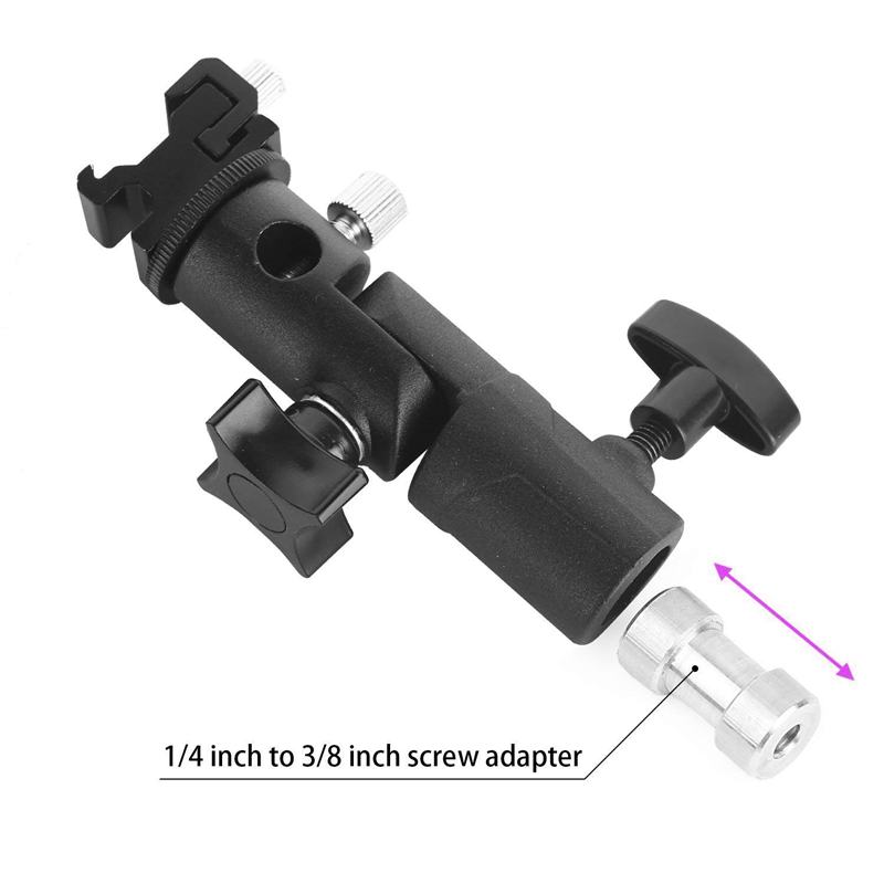 TTKK Camera Flash Speedlite Mount Swivel Light Stand Light Bracket Umbrella Bracket Mount Shoe Holder E Type