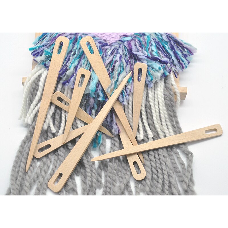 5pcs DIY Houten Weven Shuttle Hand Weefgetouw Stok Houten Shuttle Tapijt Weven Knit Handcrafts Tool voor Maken Trui Sjaal