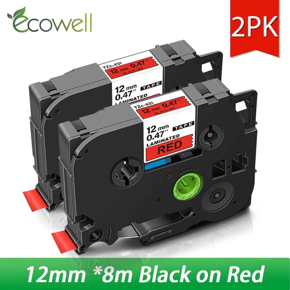 Ecowell wodoodporna torba ochronna dla Brother 231 PTH110 PT-H110 drukarka do etykiet EVA twardy futerał Protable Travel pojemnik turystyczny: 2PK Black on Red
