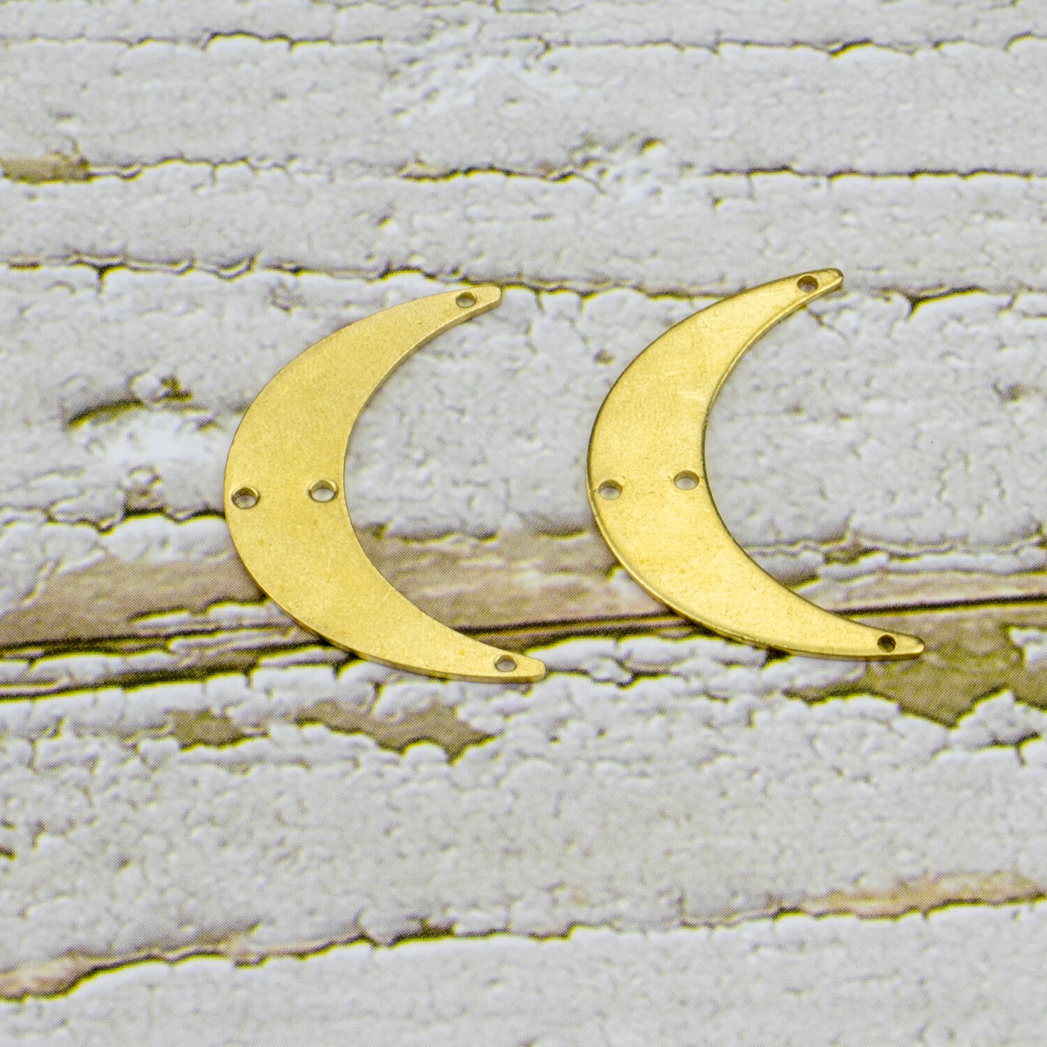 10Pcs Raw Brass Crescent Moon Charms Linker Beads Jewelry Connectors Diy For Vintage Boho Women Earrings Necklace Making