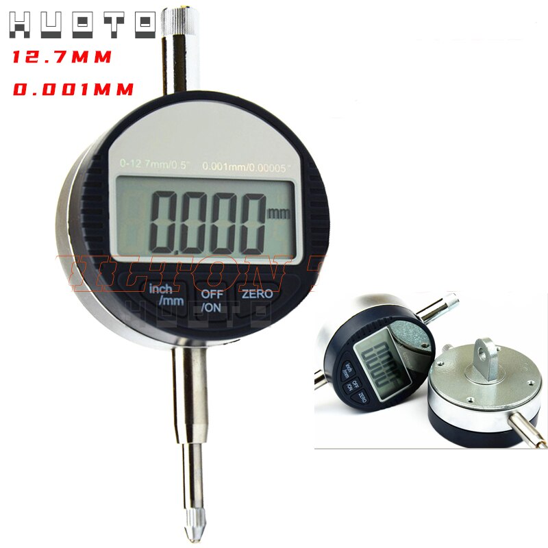 Micron digital indicator 0-12.7*0.001mm Digital Micrometer Metric/Inch Range 0-12.7mm/0.5" Dial Indicator Gauge With Retail Box