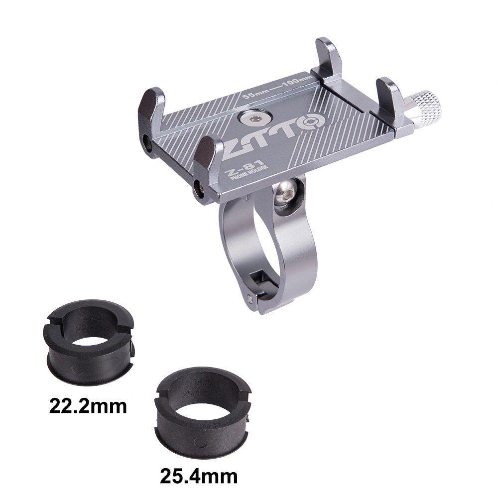 Ztto Fiets Telefoon Houder Betrouwbare Mount Universele Mtb Mobiele Cel Gps Metalen Motorfiets Houder Op Racefiets Moto M365 Stuur: WHITE
