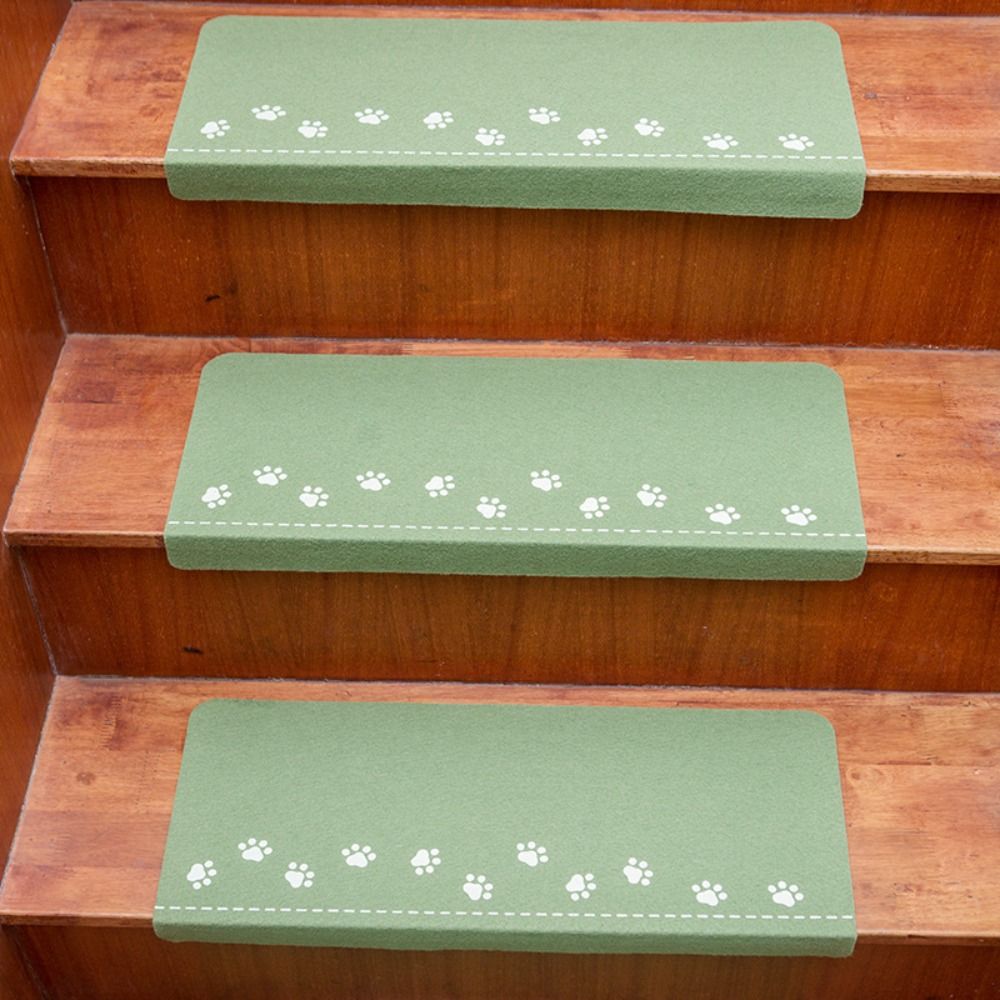 Self Adhesive Luminous Bear Claw Stair Mat Washable Water Absorbing Stair Step Mat Safety Mute Step Rug Carpet Floor